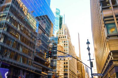 New York, ABD Ocak 2022 - Şehrin ve sokakların manzarası