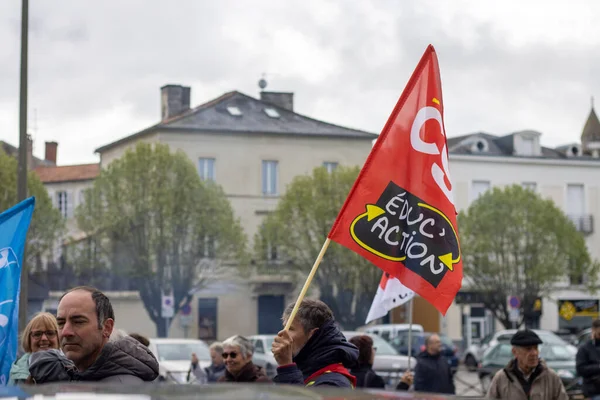 stock image perigueux france april 13 2023  demonstration against the pensio