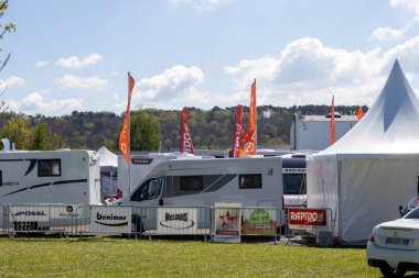 Perigueux France April 16 2023 motorhome fair clipart