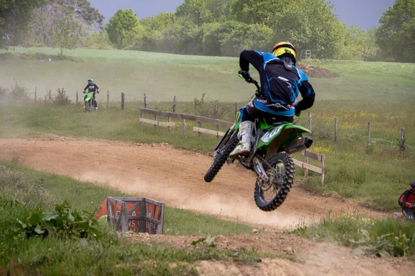 Dordogne Frankreich Mai 2023 Nervenkitzel Der Hochoktanen Welt Des Motocross — Stockfoto