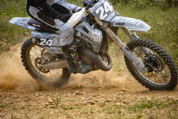 Dordogne Franciaország Május 2023 Izgalom Szabadjára Engedte Magas Oktánszámú Motocross — Stock Fotó