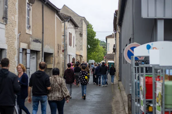 Vergt Dordogne France Μαΐου 2023 Πάρτυ Φράουλα Αγροτική Πόλη — Φωτογραφία Αρχείου