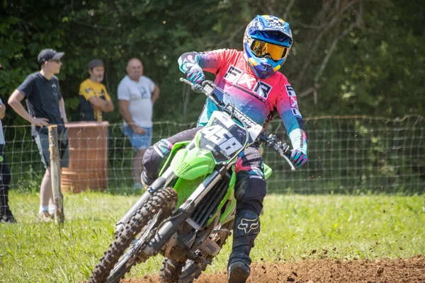 Dordogne Francia Mayo 2023 Mud Grit Glory Chronicles Motocross Rider —  Fotos de Stock