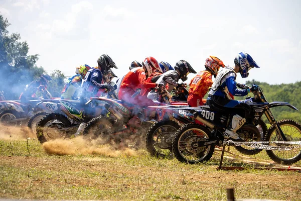 Dordogne France May 2023 Mud Grit Glory Chronicles Motocross Rider — Stock Photo, Image