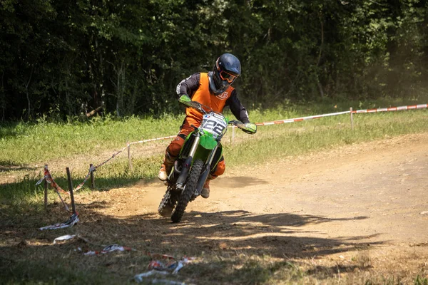 Dordogne Franciaország Május 2023 Sár Grit Glory Chronicles Motocross Rider — Stock Fotó