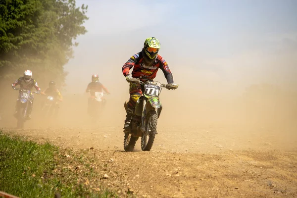 Dordogne Franciaország Május 2023 Sár Grit Glory Chronicles Motocross Rider — Stock Fotó