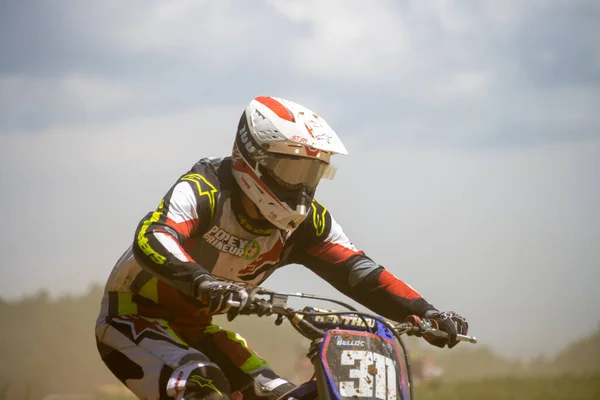 Dordogne France 2023 Mud Grit Glory Chronicles Motocross Rider — 스톡 사진