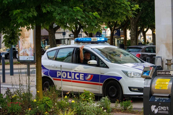Perigueux Dordogne Frankreich Juni 2023 Ordnungshüter Polizei Einsatz — Stockfoto