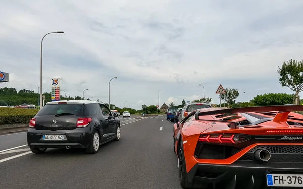 Perigueux France Juin 2023 Vitesse Rencontre Luxe Attrait Lamborghini — Photo