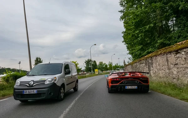 Perigueux France Juin 2023 Vitesse Rencontre Luxe Attrait Lamborghini — Photo
