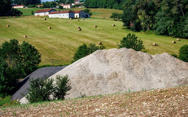 Perigueux Ben Franciaországban 2023 Június Foundation Progress Piles Sand Gravel — Stock Fotó