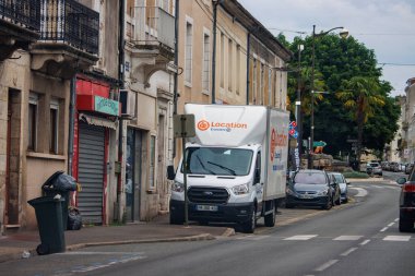 Perigueux, Dordogne, Fransa 18 Haziran 2023: Şehir Bisikletçilerinin Yaşamında Bir Gün