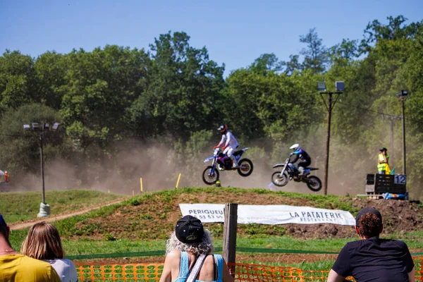 Trelissac Dordogne Frankrike Juni 2023 Adrenaline Pumping Motocross Racing Event — Stockfoto