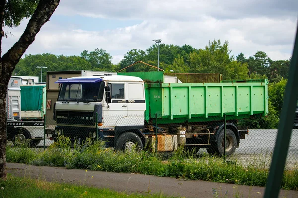 Dordogne Francie Červenec 2023 Dump Truck Road — Stock fotografie