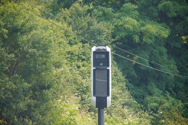 Dordogne Francie Červenec 2023 Automatický Rychlostní Radar Dálnici — Stock fotografie