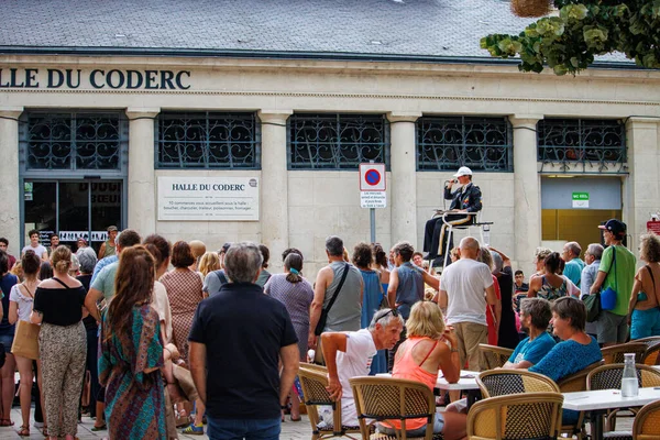 Perigueux Dordogne Francja Lipca 2023 Street Performance Urzekająca Publiczność — Zdjęcie stockowe