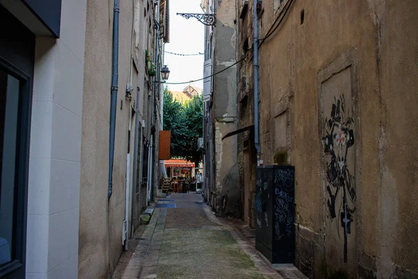 Perigueux Francia Septiembre 2023 Una Calle Pequeña Serena Desierta — Foto de Stock