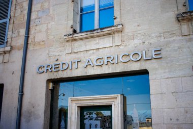 Perigueux, Fransa Eylül 08 2023: Credit Agricole Bank ile Mali İstikrar.