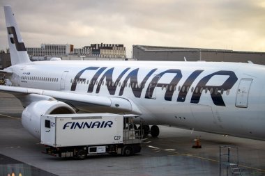 Helsinki-Vantaa Havaalanı, Finlandiya, 24 Ekim 2023: Finnair Airbus A350-900, OH-LWG