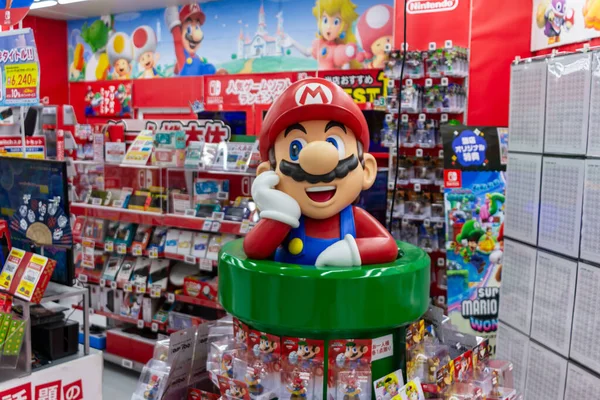 Tokio Japón Octubre 2023 Expositor Super Mario Tienda Videojuegos Tokio — Foto de Stock