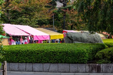 Tokyo, Japonya, 28 Ekim 2023: Tokyo tapınağı yakınlarındaki açık pazar tezgahları