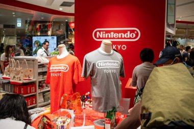 Tokyo, Japonya, 29 Ekim 2023: Nintendo Tokyo Mağazasında Ticaret Sergisi