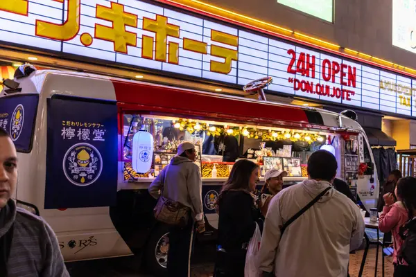 Tokio Japón Octubre 2023 Gente Reunió Alrededor Camión Comida Por — Foto de Stock