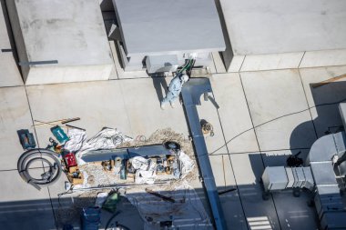 Tokyo, Japonya, 2 Kasım 2023: İnşaat İşçisinin Havadan Görünümü