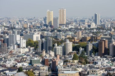 Tokyo, Japonya, 2 Kasım 2023: Yüksek Binalı Kentsel Şehir