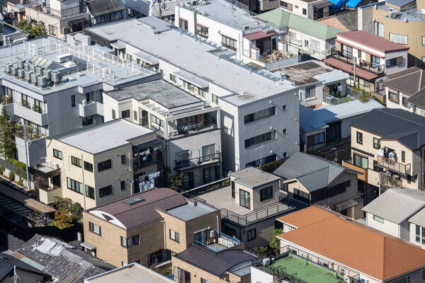 Tokyo, Japan, 2 November 2023: Aerial View of Tokyo Residential Area