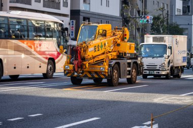 Tokyo, Japonya, 2 Kasım 2023: Gündüz vakti ağır makineler