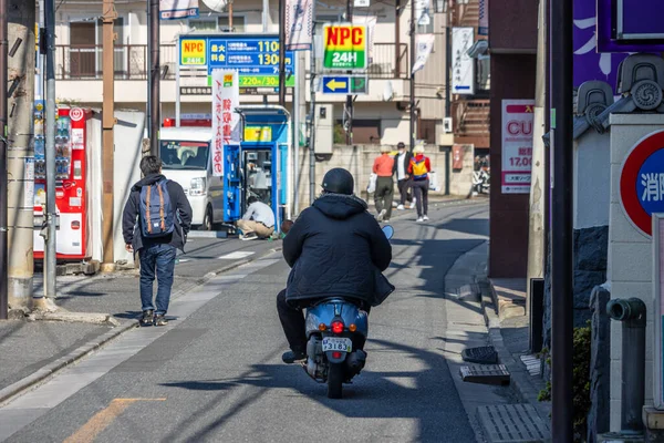Tokio Japón Noviembre 2023 Street View Con Scooter Peatón — Foto de Stock