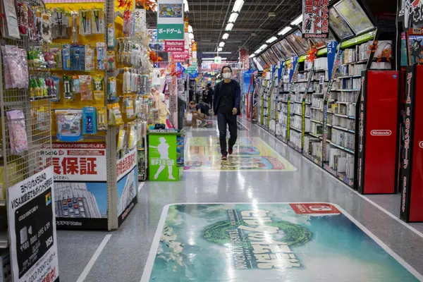Tokio Japón Noviembre 2023 Consumer Electronics Store Aisle Tokyo — Foto de Stock