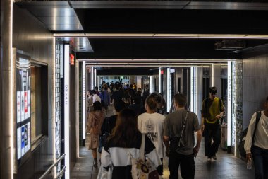 Tokyo, Japonya, 6 Kasım 2024: Yoğun Tren İstasyonu Seyahat Saati