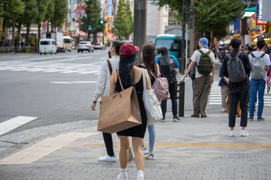 Tokyo, Japonya, 6 Kasım 2024: Shibuya Geçidi 'nde yayalar