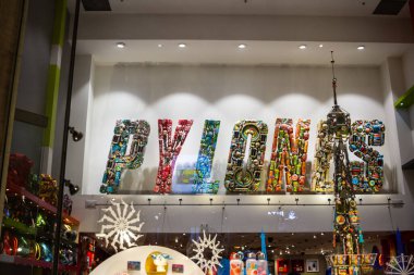 Paris, France, 9 November 2024: Colorful PYLONES Store Interior with Decorative Items clipart