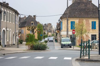 France, 07 April 2024: Small Town Street Scene clipart