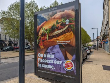 Fransa, 07 Nisan 2024: Burger King Reklamları
