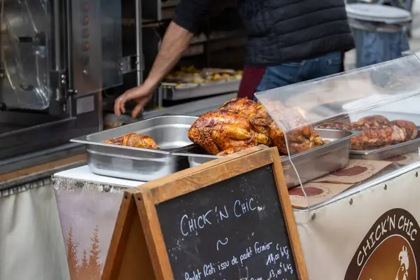 France March 2024 Freshly Prepared Street Food Local Market — Stock Photo, Image