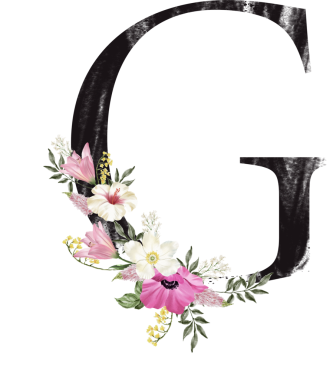 Alfabe ve çiçek suluboya düğün mektubu.