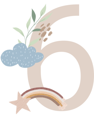 Alfabe ve Boho Bebek el çizimi bebek kilometre taşları