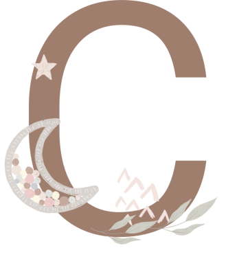 Alfabe ve Boho Bebek el çizimi bebek kilometre taşları