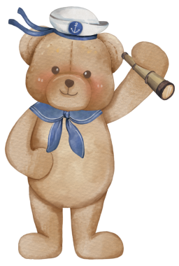 Oyuncak ayı Denizci Denizcilik suluboya