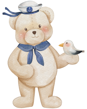 Oyuncak ayı Denizci Denizcilik suluboya