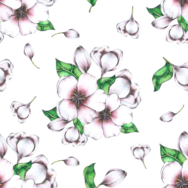 Çiçek suluboya seamless modeli