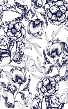 Çiçek suluboya seamless modeli