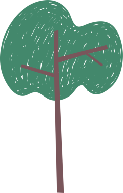 El çizimi ağaç karikatürü