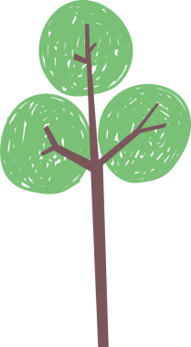 El çizimi ağaç karikatürü