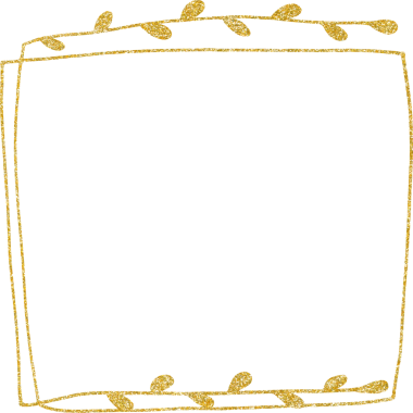 Altın parıltılı çiçek ve yaprak