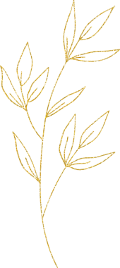 Altın parıltılı çiçek ve yaprak